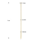doortrekoorbel diamant 0.10ct h si per stuk 7 cm 14K geelgoud