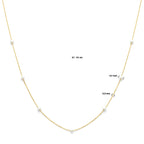 Perlenkette 42 - 45 cm 14K Gelbgold