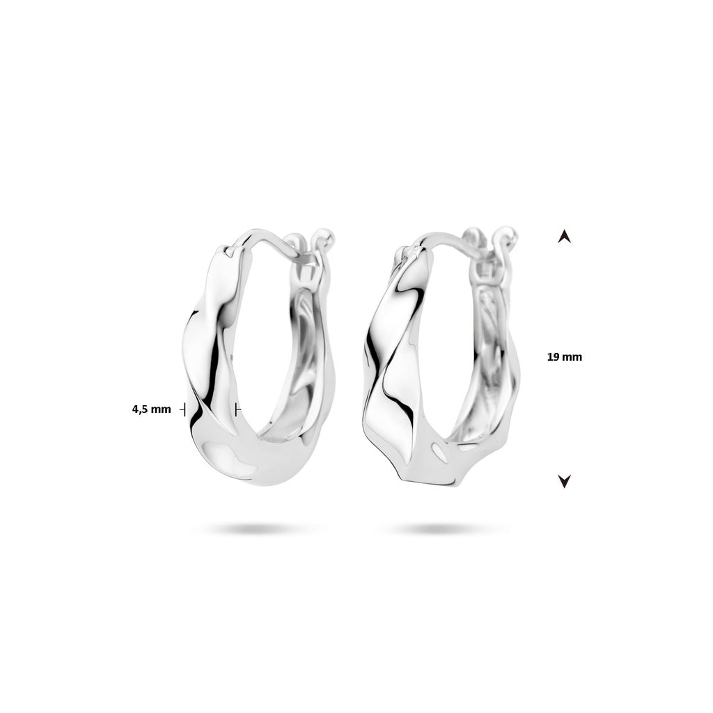 oorringen 19 mm zilver gerhodineerd