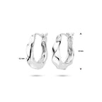 oorringen 19 mm zilver gerhodineerd
