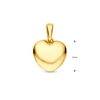 hanger hartje 16 mm 14K geelgoud