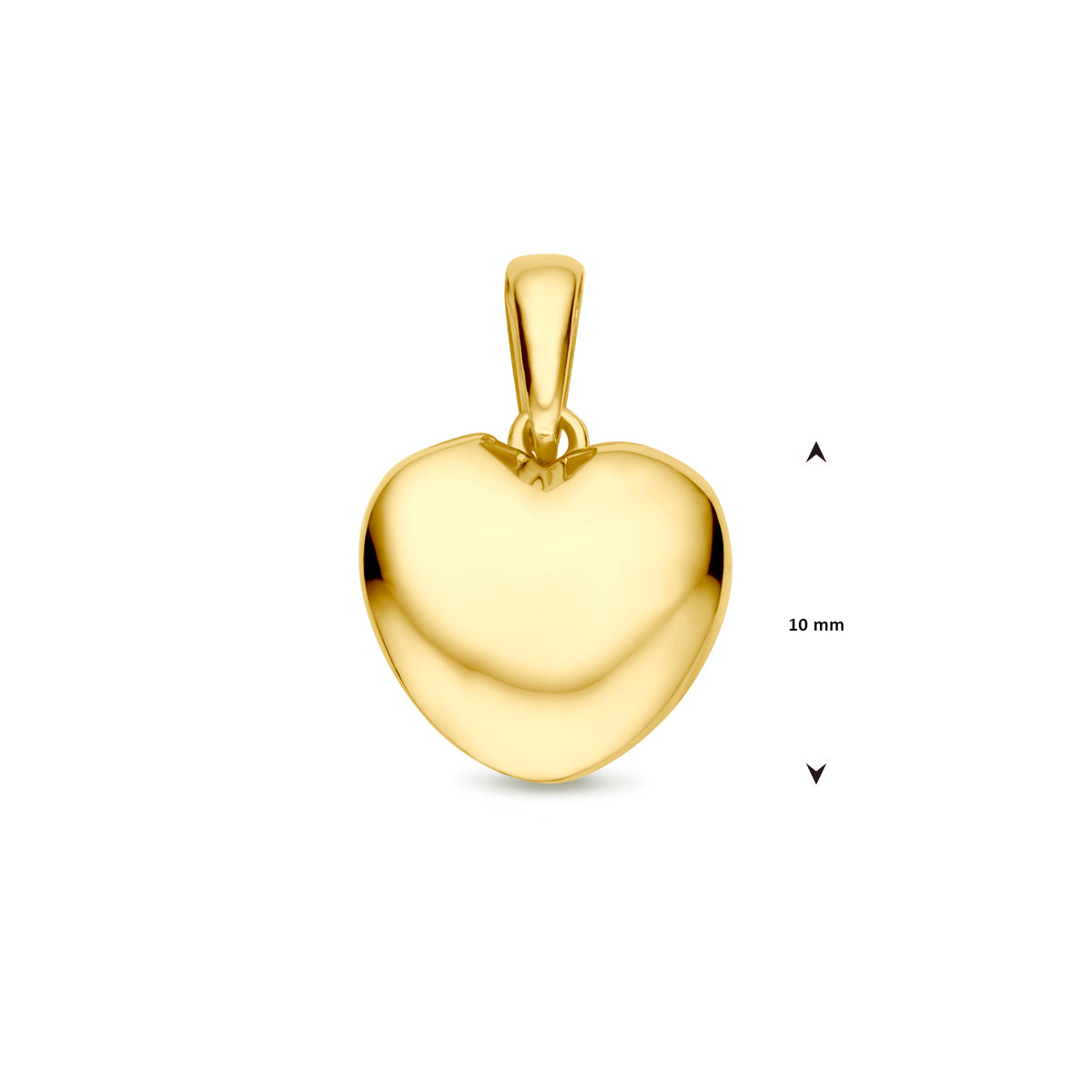 hanger hartje 16 mm 14K geelgoud