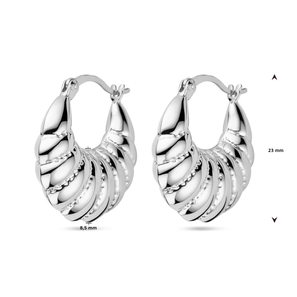 oorringen zilver gerhodineerd