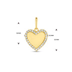 Anhänger Herz Zirkonia 14K Gelbgold