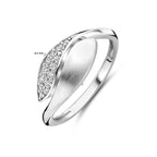 ring zirkonia poli/mat 8,5 mm zilver gerhodineerd