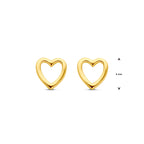 Ohrstecker Herz 6 mm 14K Gelbgold