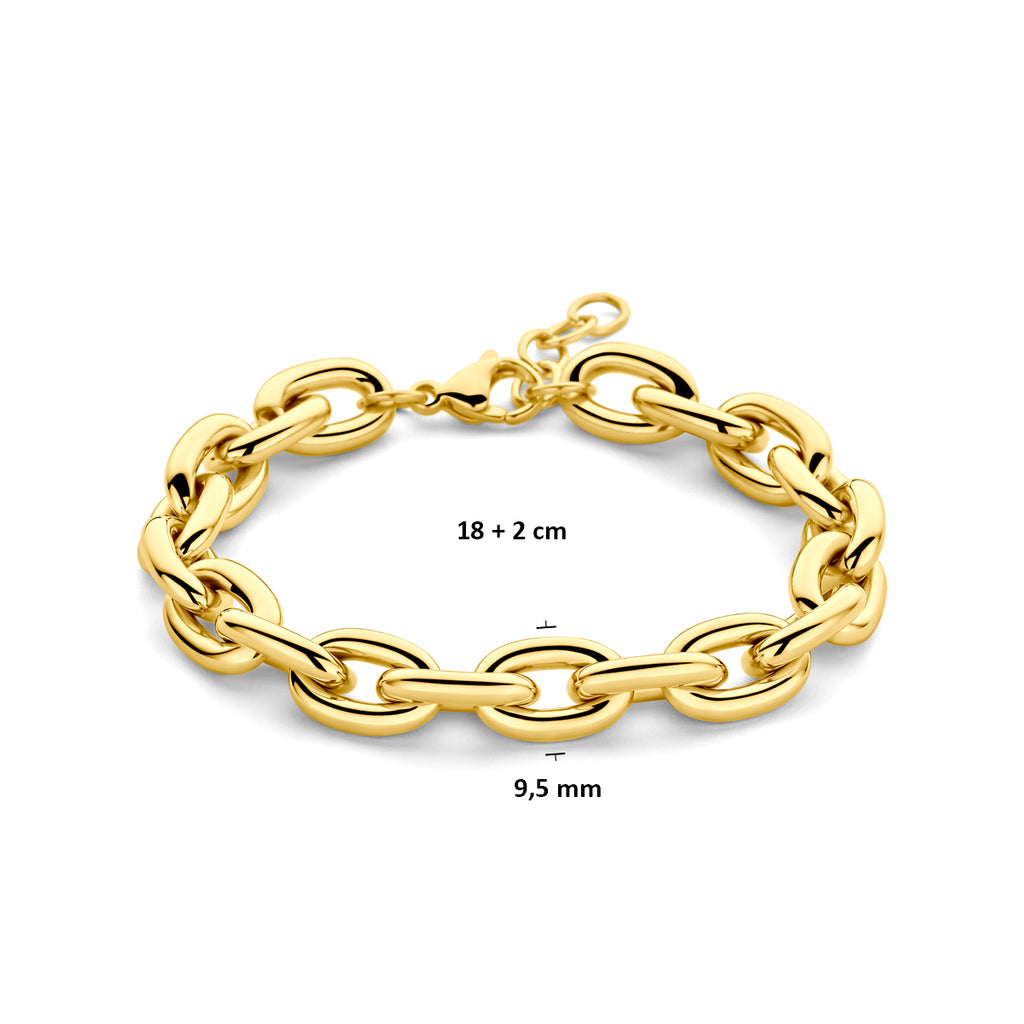 Armband Ionenplattierung 9,5 mm 18 + 2 cm Edelstahl