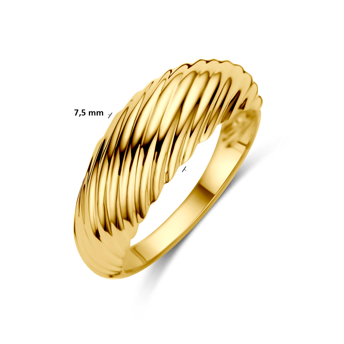 9k ring gedraaid 9K geel - gedraaid