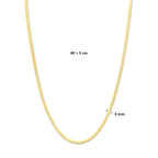 Kette Omega Ionenplattierung 3,0 mm 40 + 5 cm Edelstahl