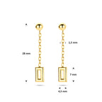 oorhangers 28 mm 14K geelgoud