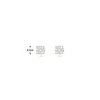 Ohrstecker Lab grown Diamant 0.50ct (2x 0.25ct) H SI 4 mm 14K Gelbgold