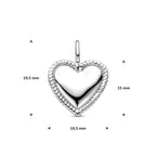 hanger hartje 15 mm zilver gerhodineerd