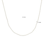 Halskette Perlen 41 - 45 cm rhodiniertes Silber