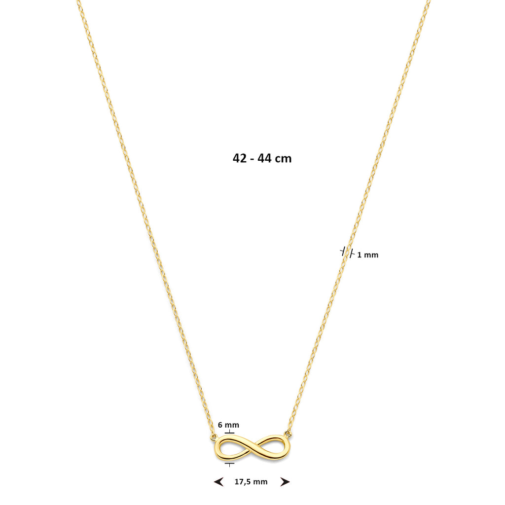 Halskette Infinity 42 - 44 cm 14K Gelbgold