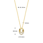 collier zirkonia 40 - 42 - 44 cm 14K geelgoud