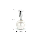 hanger parel 10 mm 14K witgoud