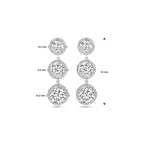 Ohrhänger Zirkonia 33 mm Silber rhodiniert