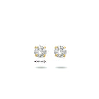 oorknoppen zirkonia 14K geelgoud