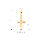 hanger kruis 11,5 mm 14K geelgoud