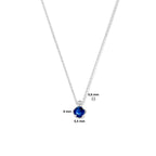collier saffier en diamant 0.015ct h si 40 cm 14K witgoud
