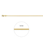 9k gourmette 1,6 mm 9K geel