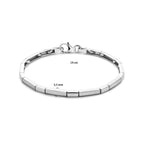 Armband-Choker 3,3 mm 19 cm Poly/Mattsilber rhodiniert