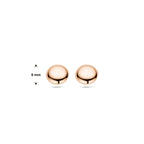 Ohrstecker Halbkugel 14K Roségold