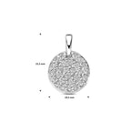hanger zirkonia 10,5 mm zilver gerhodineerd