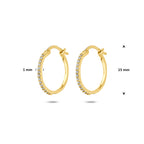 oorringen lab grown diamant f vs buis 1 mm 14K geelgoud