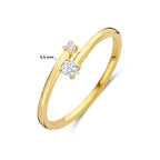 ring diamant 0.07ct h si 14K geelgoud