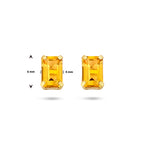 Ohrstecker Citrin 14K Gelbgold