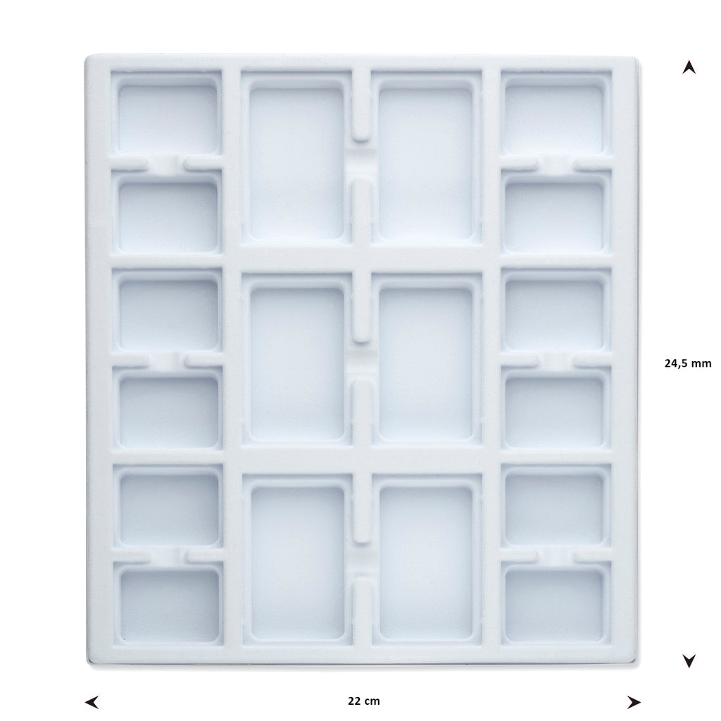 opmaaktray carrousel 245 x 220 mm wit pos materialen