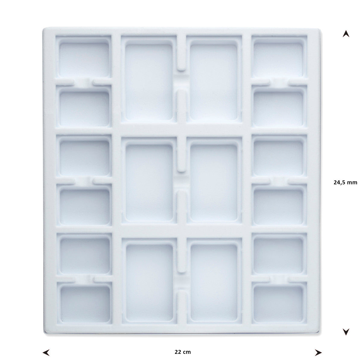 opmaaktray carrousel 245 x 220 mm wit pos materialen