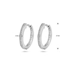 klapoorringen zirkonia 2 mm buis zilver gerhodineerd