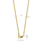 collier slot 3,0 mm 45 cm 3 micron zilver verguld (geel)