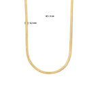 Halskette Schlange flach 4,2 mm 42 + 4 cm ionenplattierter Edelstahl
