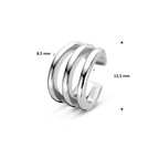 Ohrklemme 12,5 mm Silber rhodiniert
