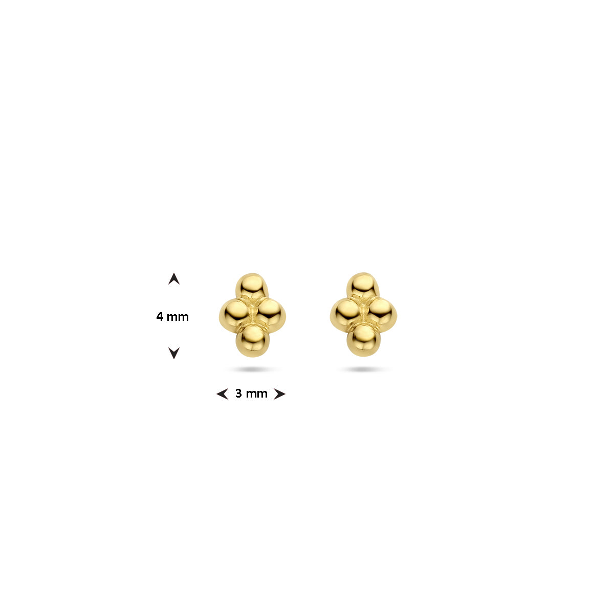 Ohrstecker Perlen 14K Gelbgold