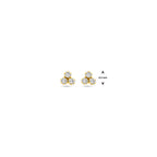 Ohrstecker Zirkonia 4,5 mm 14K Gelbgold