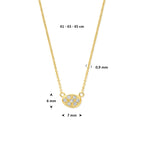 collier diamant 0.07ct h si 41 - 43 - 45 cm 14K geelgoud