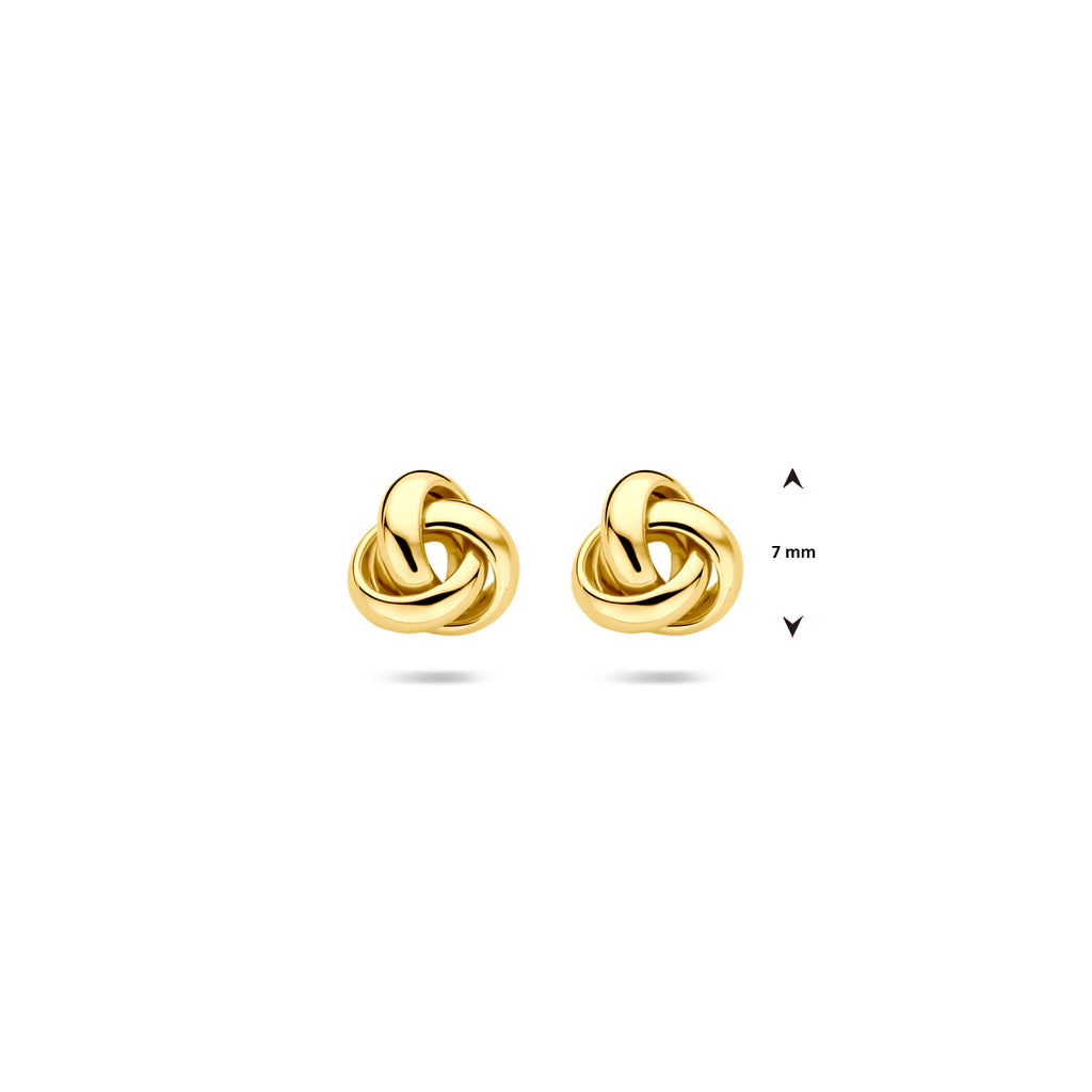 Ohrstecker Knopf 7 mm 14K Gelbgold