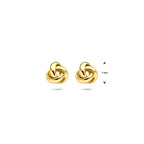 Ohrstecker Knopf 7 mm 14K Gelbgold