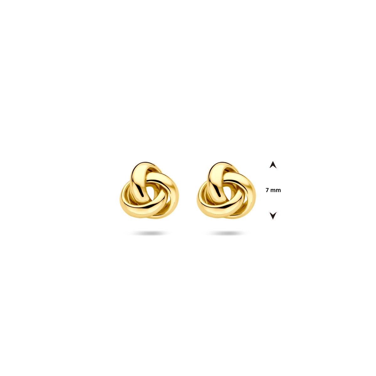 Ohrstecker Knopf 7 mm 14K Gelbgold