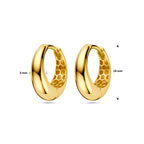 9k Klappcreolen 14 mm 9K gelb