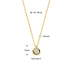 Zirkonia-Halskette 40 - 42 - 44 cm 14K Gelbgold