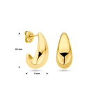 stekeroorringen 1 micron zilver verguld (geel)