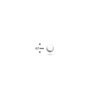 Flat-Back-Piercing, rund, 2,7 mm, rhodiniertes Silber