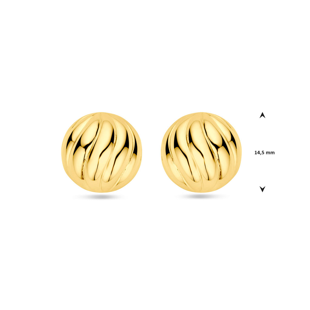 Ohrstecker 14,5 mm 1 Mikron versilbert (gelb)