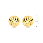 Ohrstecker 14,5 mm 1 Mikron versilbert (gelb)