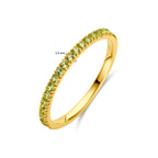 ring met geboortesteen peridoot augustus 14K geelgoud